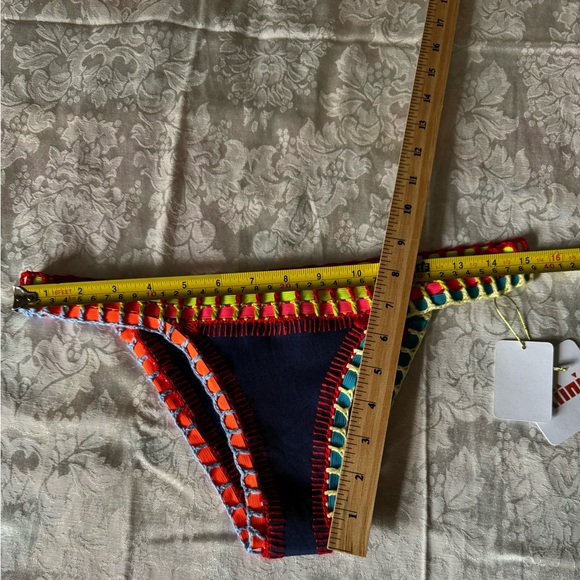 Women’s anthropologie navy multi neon bikini bottom Size M - Picture 9 of 9